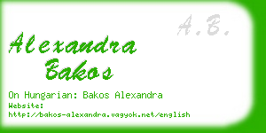 alexandra bakos business card